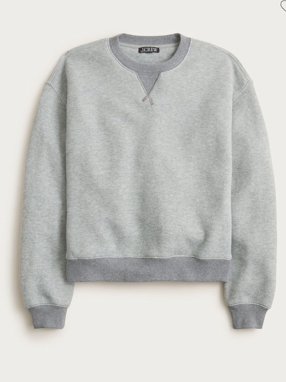 J. Crew Heritage Terry Heather Gray Crewneck Sweatshirt